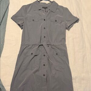 Banana Republic Light Gray Shirt Dress